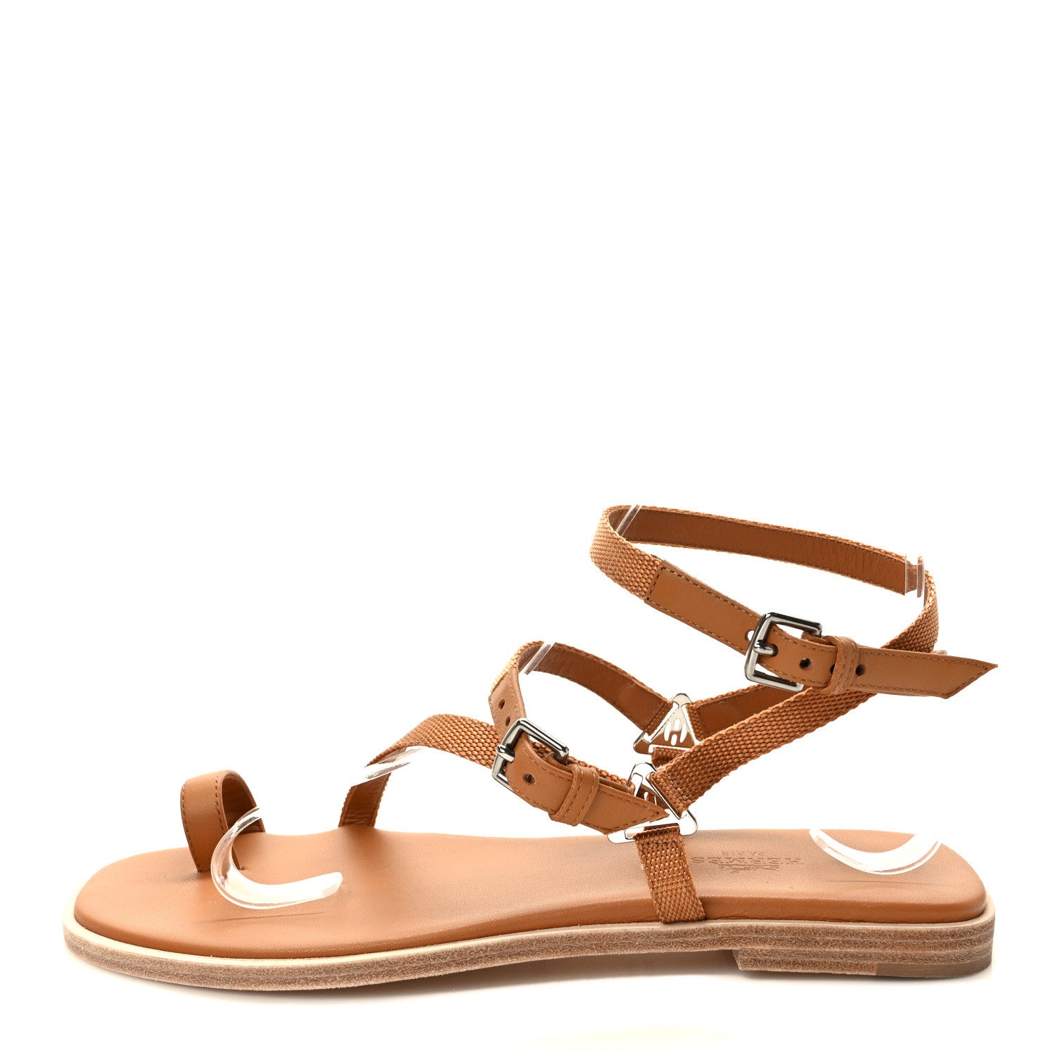 Hermes Box Calfskin Gossip Sandals 38 1 of 7