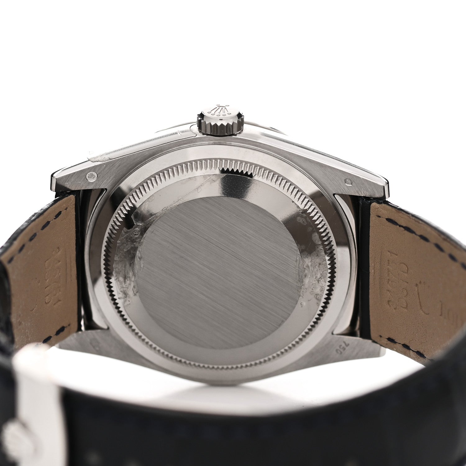 Rolex 18K White Gold Alligator Diamond Emerald 36mm Day-Date Watch Silver 118139 4 of 4