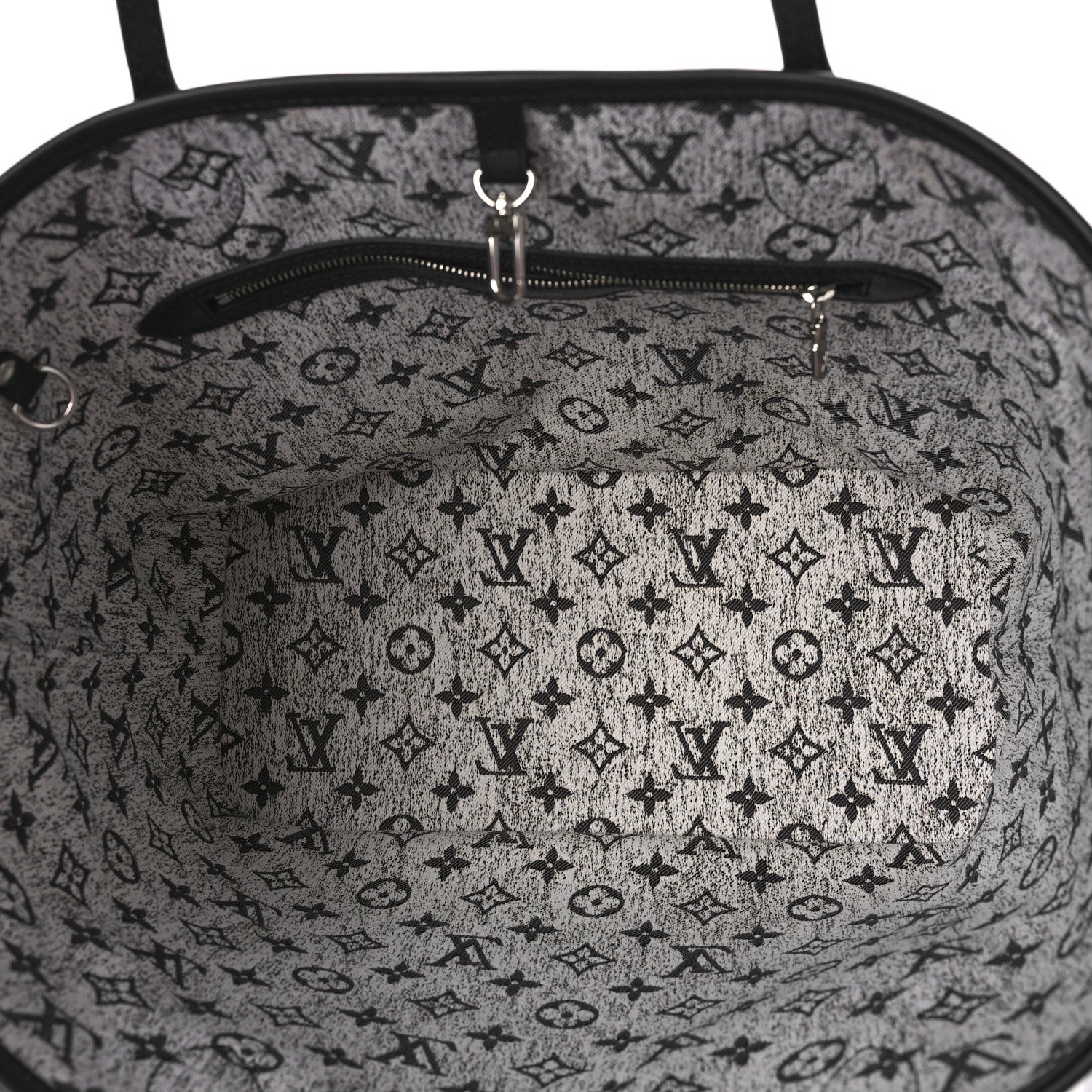 Louis Vuitton Denim Monogram Jacquard Neverfull MM Grey 6 of 9