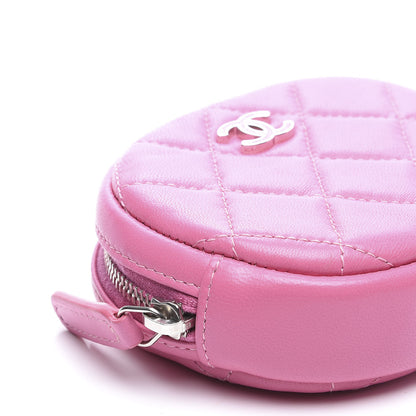 Chanel Lambskin Quilted Zip Around Classic Coin Purse Pink 7 of 9