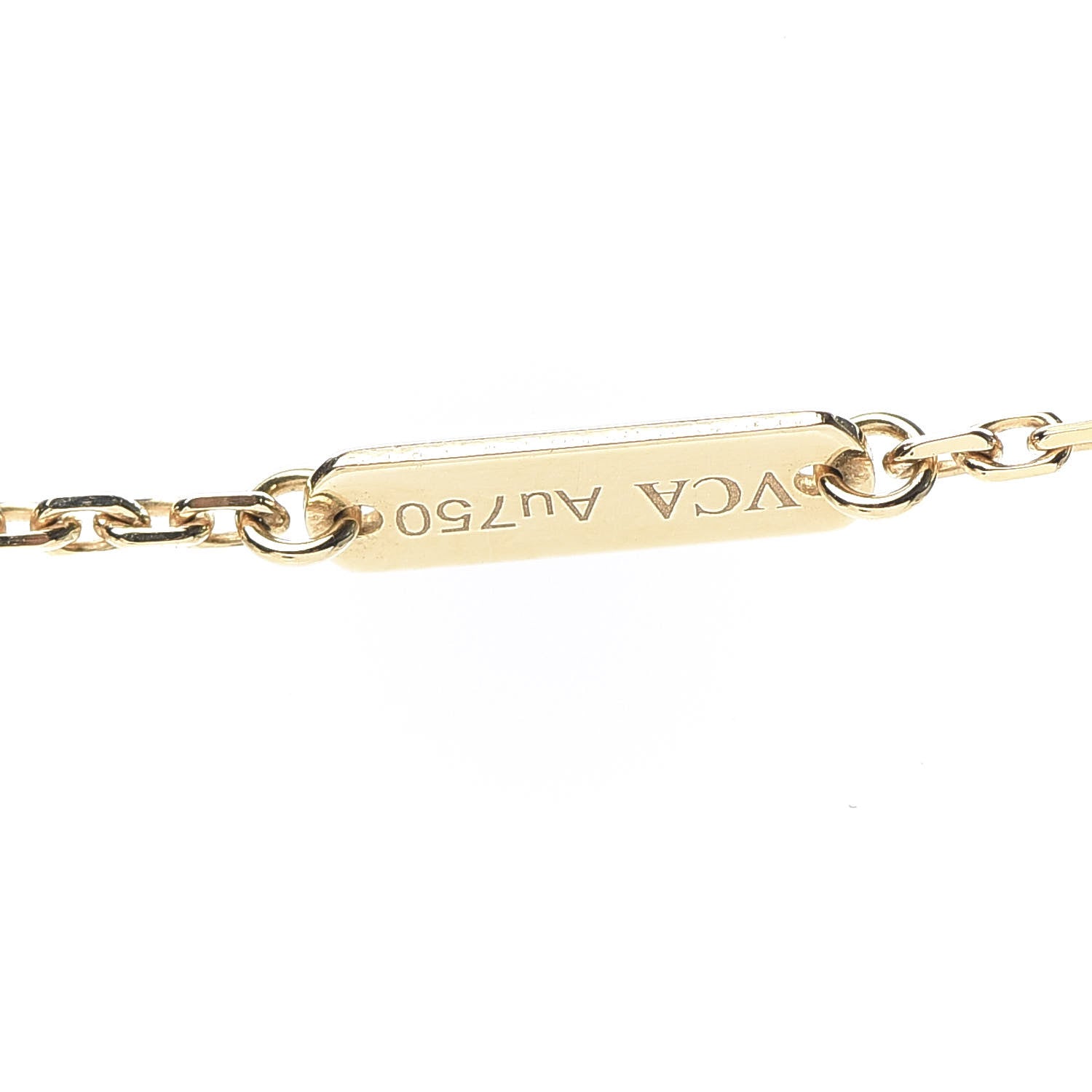 Van Cleef & Arpels 18K Yellow Gold Diamond Celestial Blue Sevres Porcelain Vintage Alhambra Pendant Necklace 4 of 8