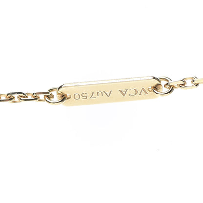 Van Cleef & Arpels 18K Yellow Gold Diamond Celestial Blue Sevres Porcelain Vintage Alhambra Pendant Necklace 4 of 8