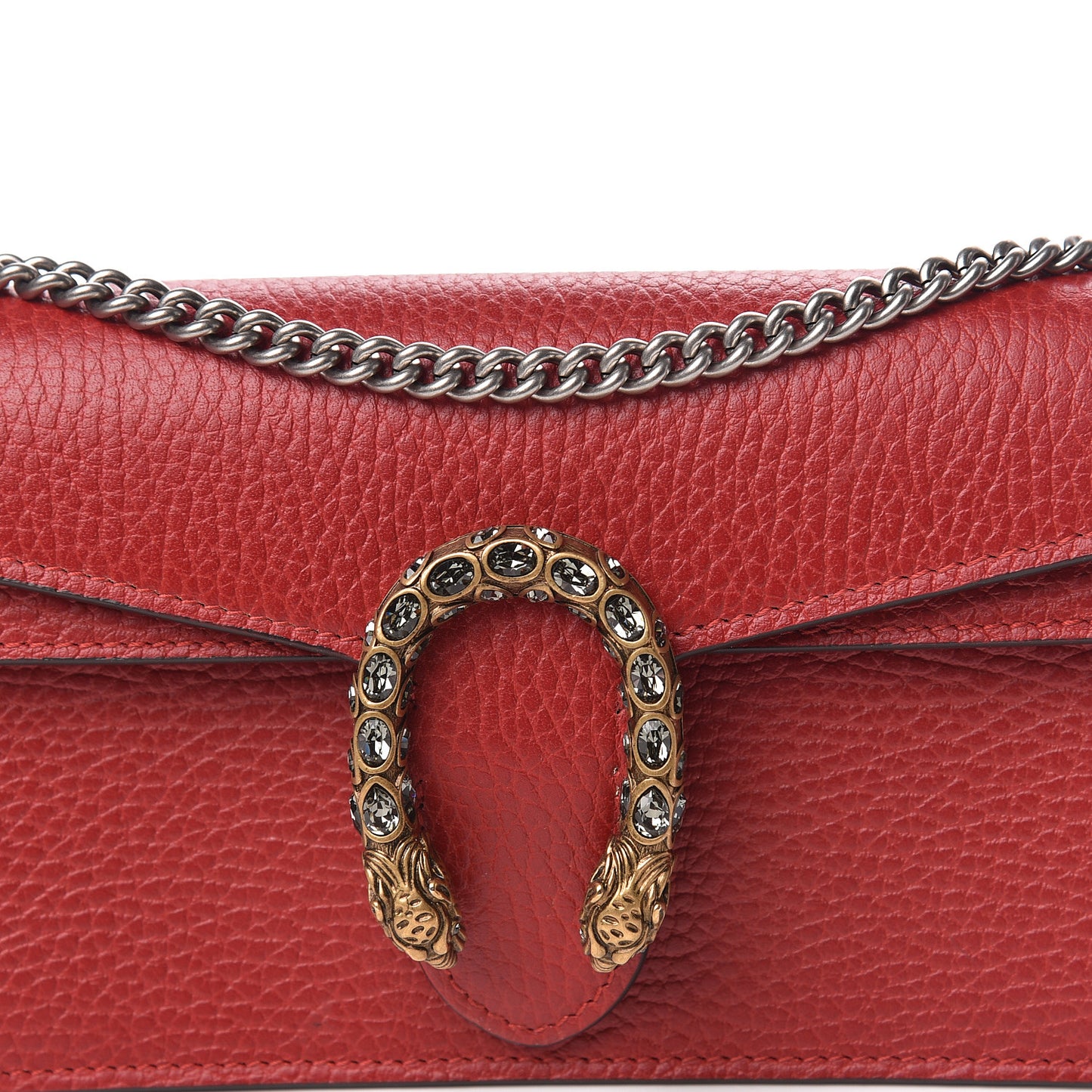 Calfskin Super Mini Dionysus Shoulder Bag Hibiscus Red