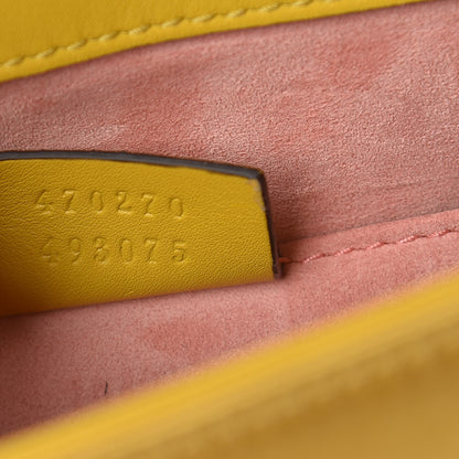 Gucci Satin Crystal Mini Sylvie Top Handle Bag Yellow 8 of 14