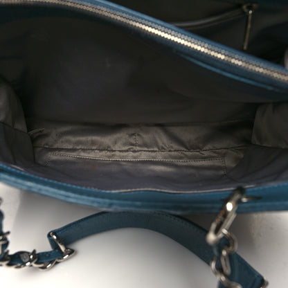 Chanel Caviar Quilted Grand Shopping Tote GST Blue 6 of 16