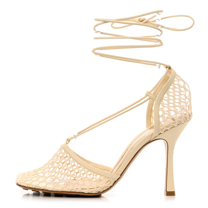 Bottega Veneta Mesh Nappa Stretch Ankle Tie Sandals 40 Toile 1 of 8