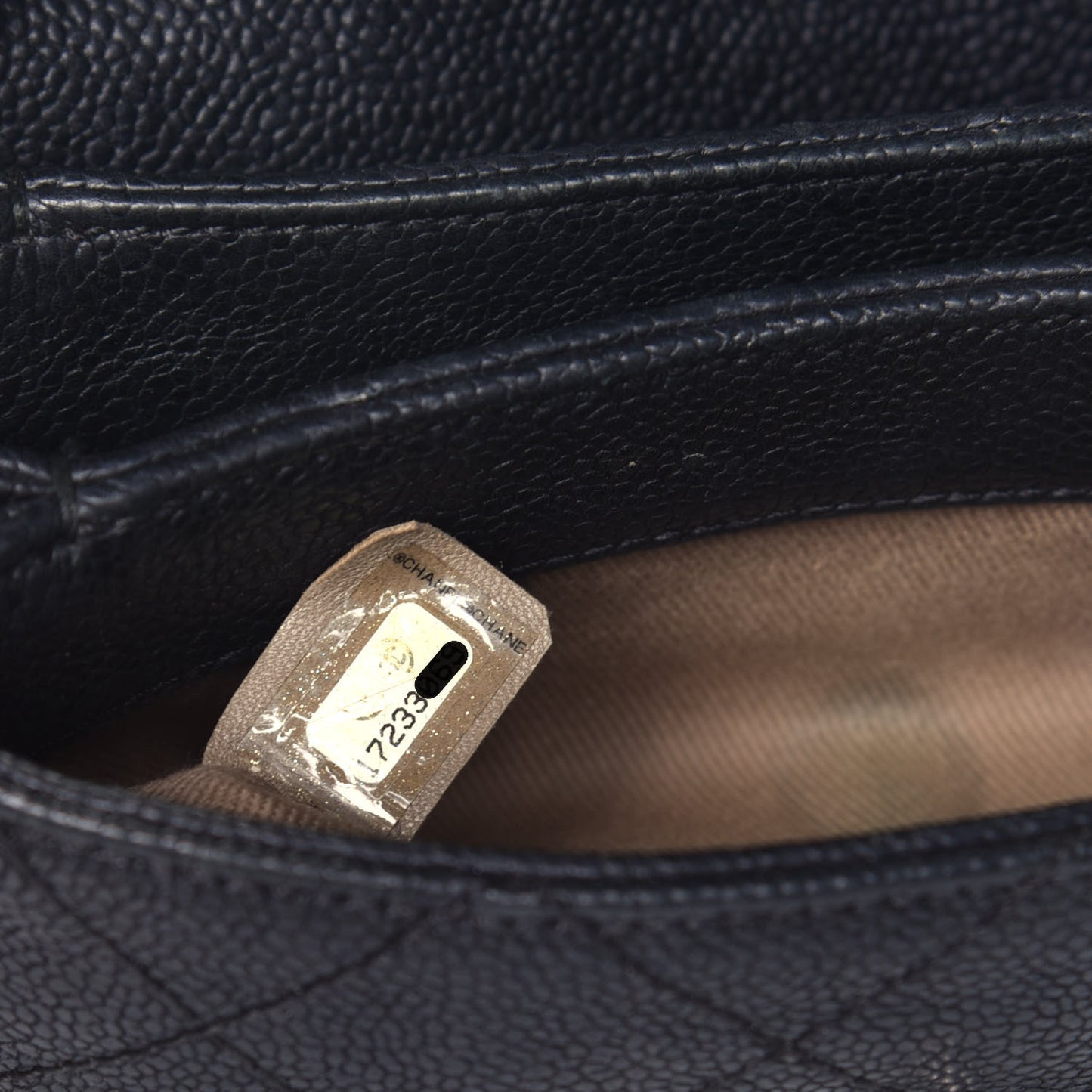 Caviar Quilted Mini Simply CC Flap Black