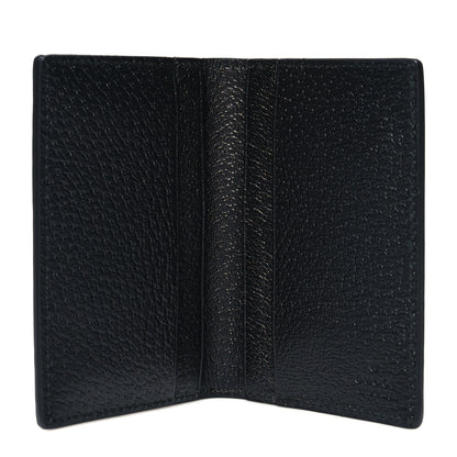 Gucci Calfskin Boar Effect GG Marmont Card Case Black 5 of 9