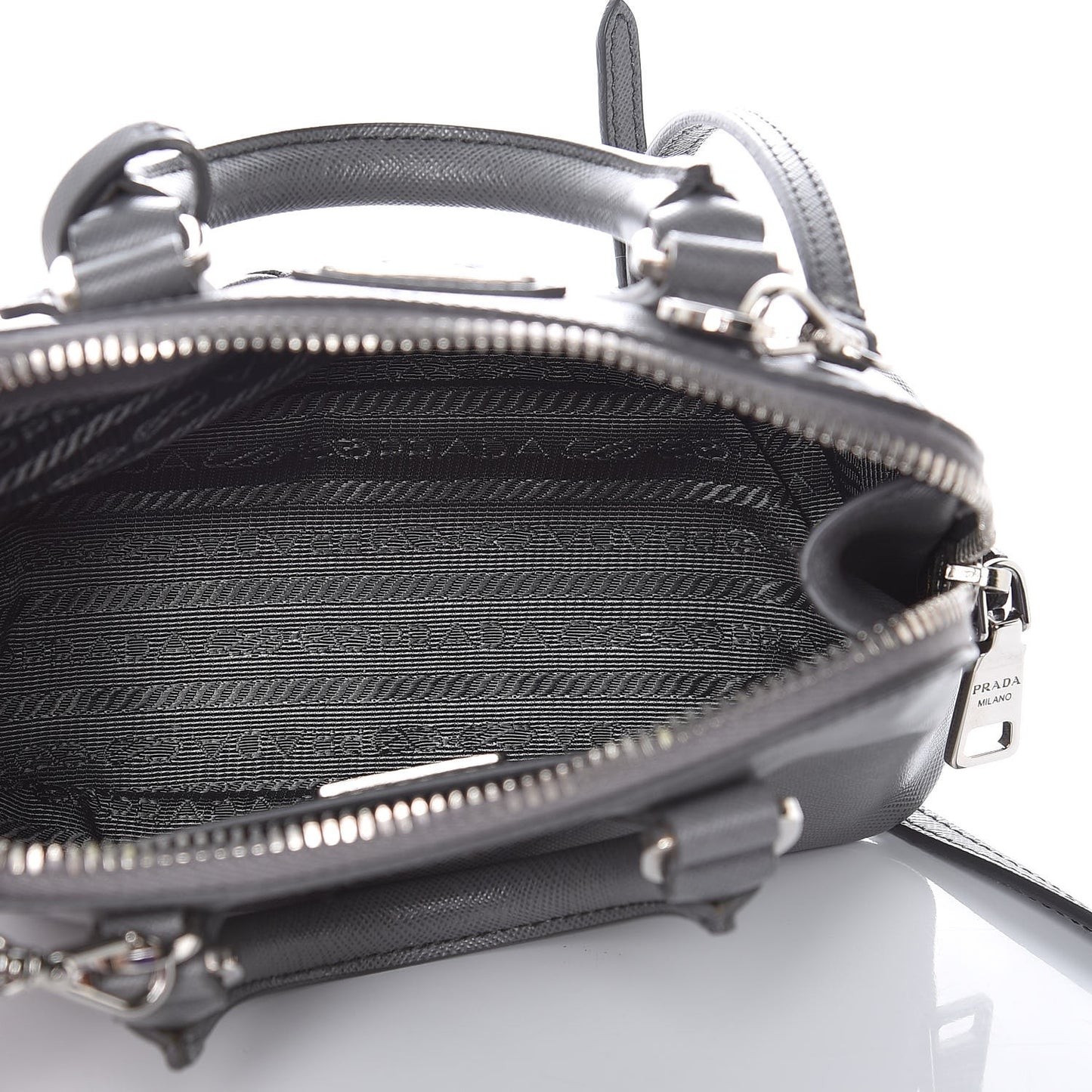 Saffiano Lux Mini Promenade Tote Marmo