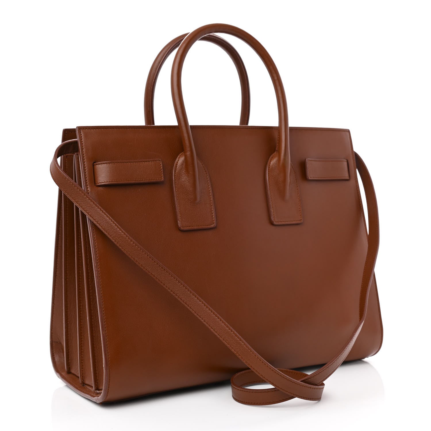 Saint Laurent Calfskin Small Sac de Jour Cognac 3 of 12