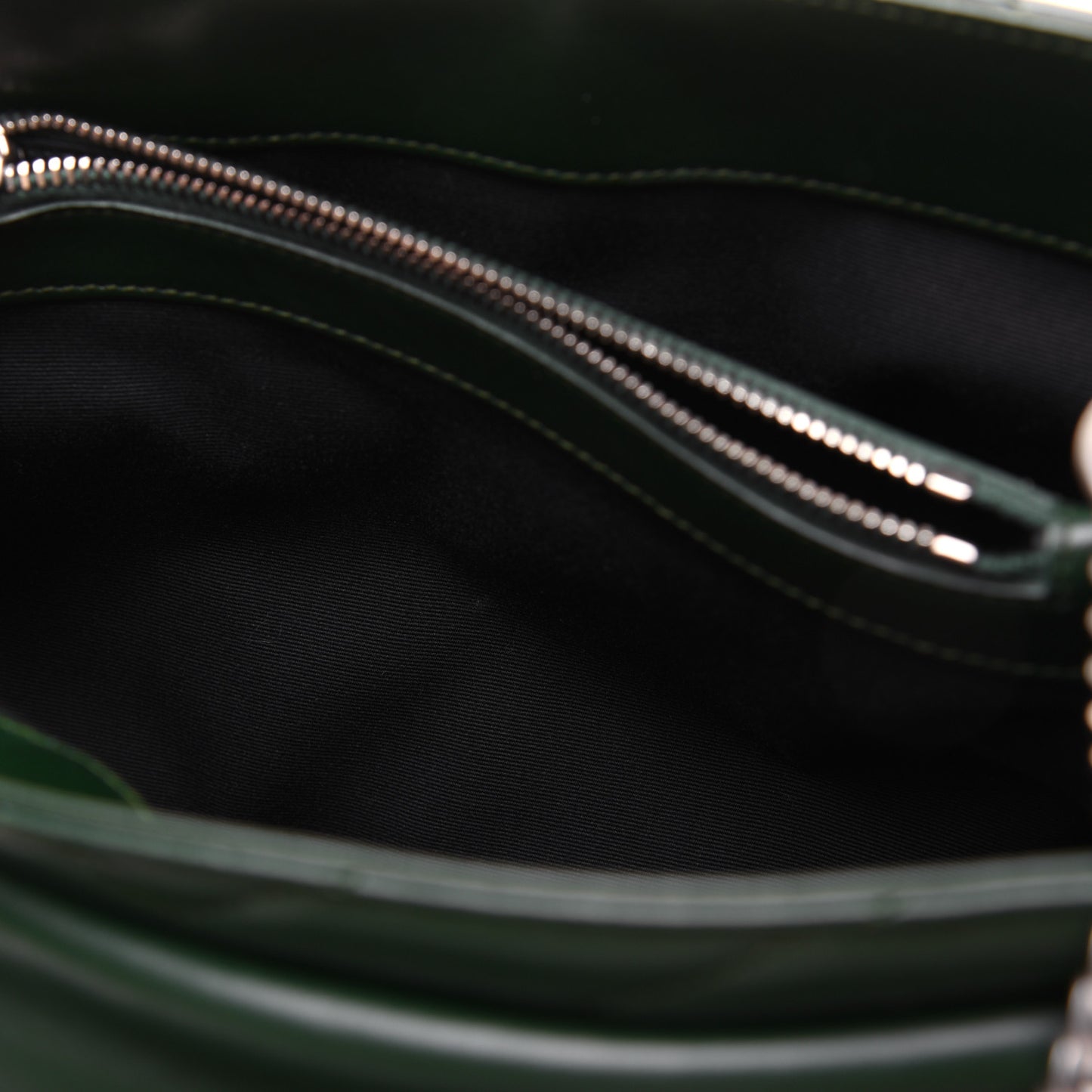 Calfskin Y Quilted Monogram Medium Loulou Chain Satchel Olive