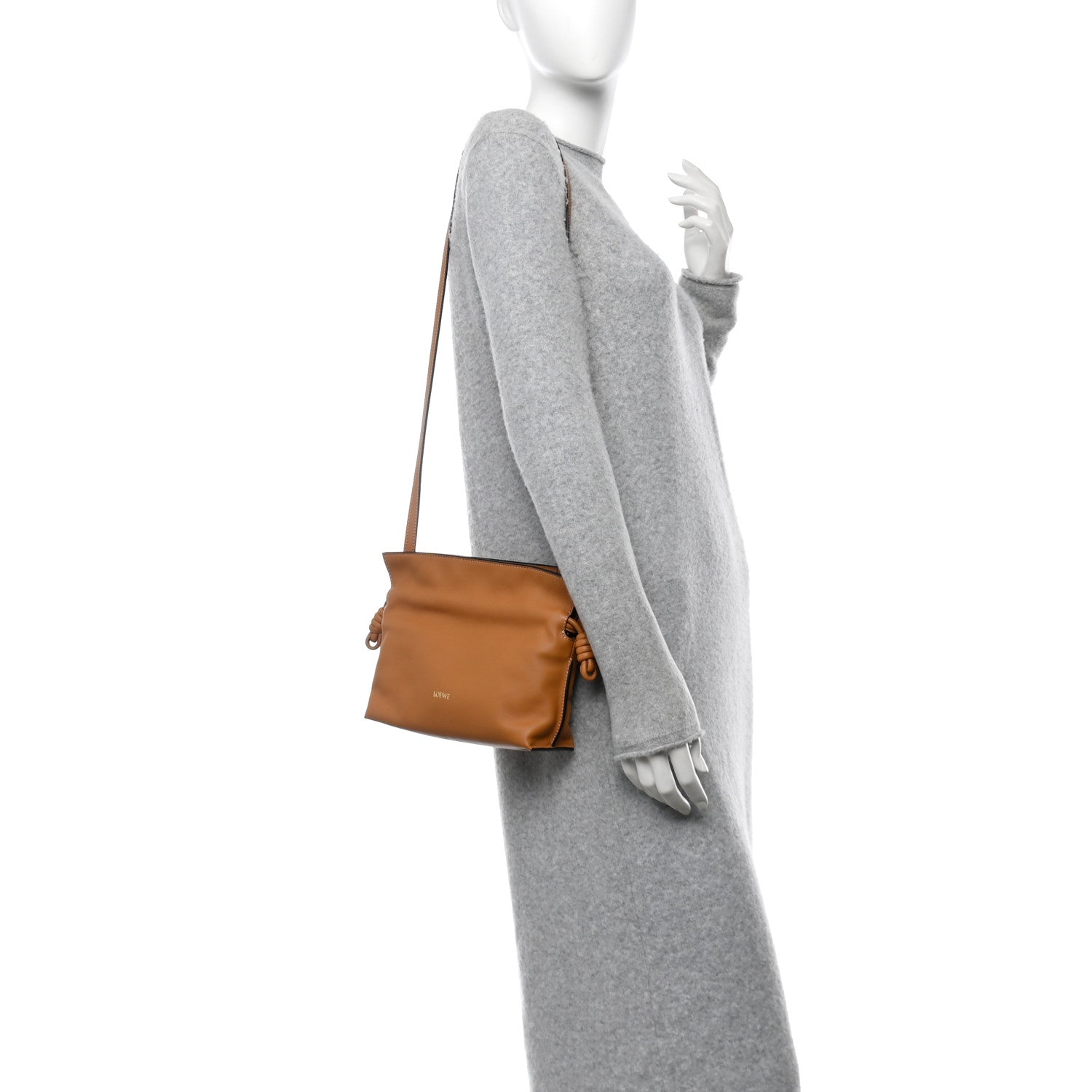 Loewe Calfskin Mini Flamenco Knot Clutch Warm Desert 2 of 10