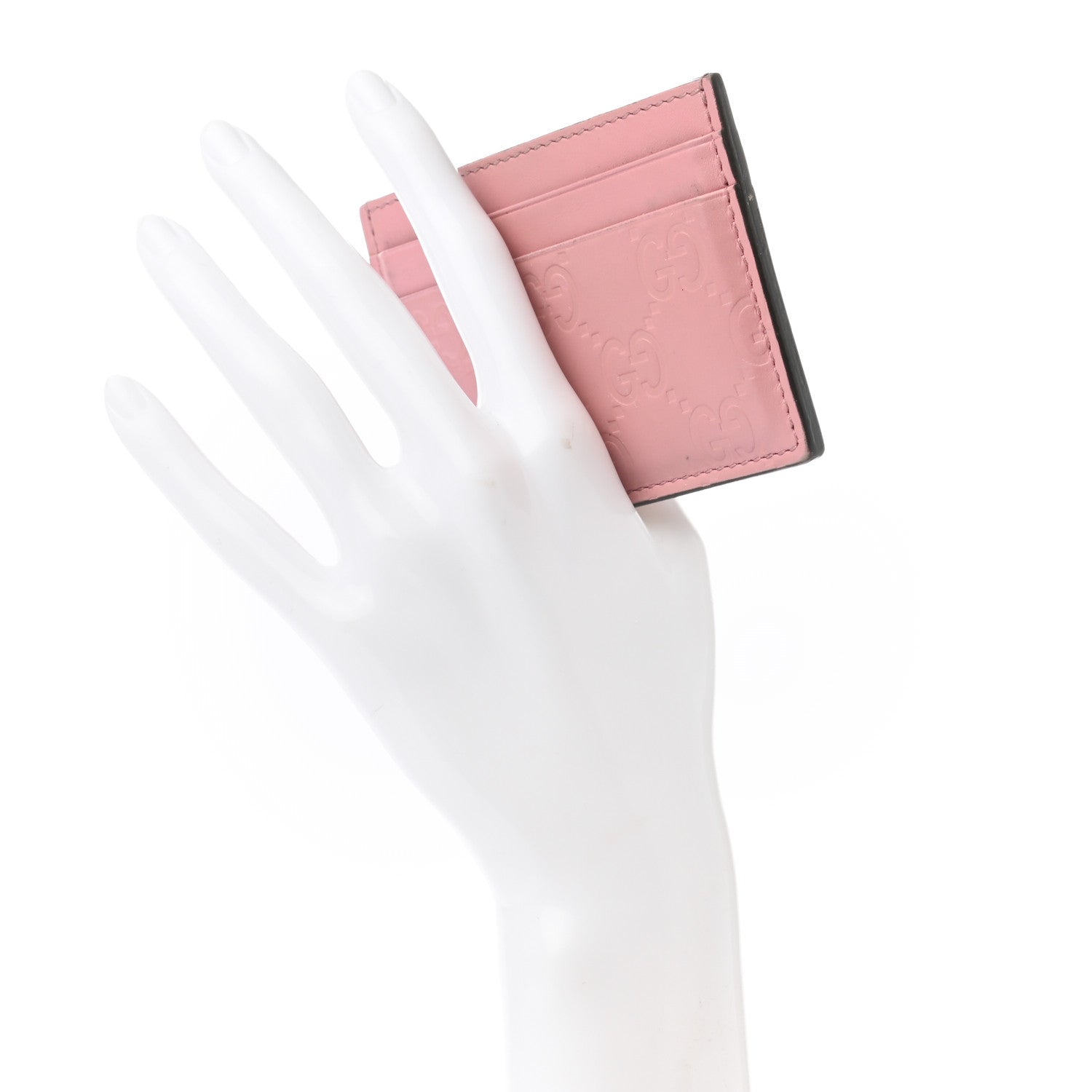 Gucci Guccissima Card Holder Pink 2 of 7