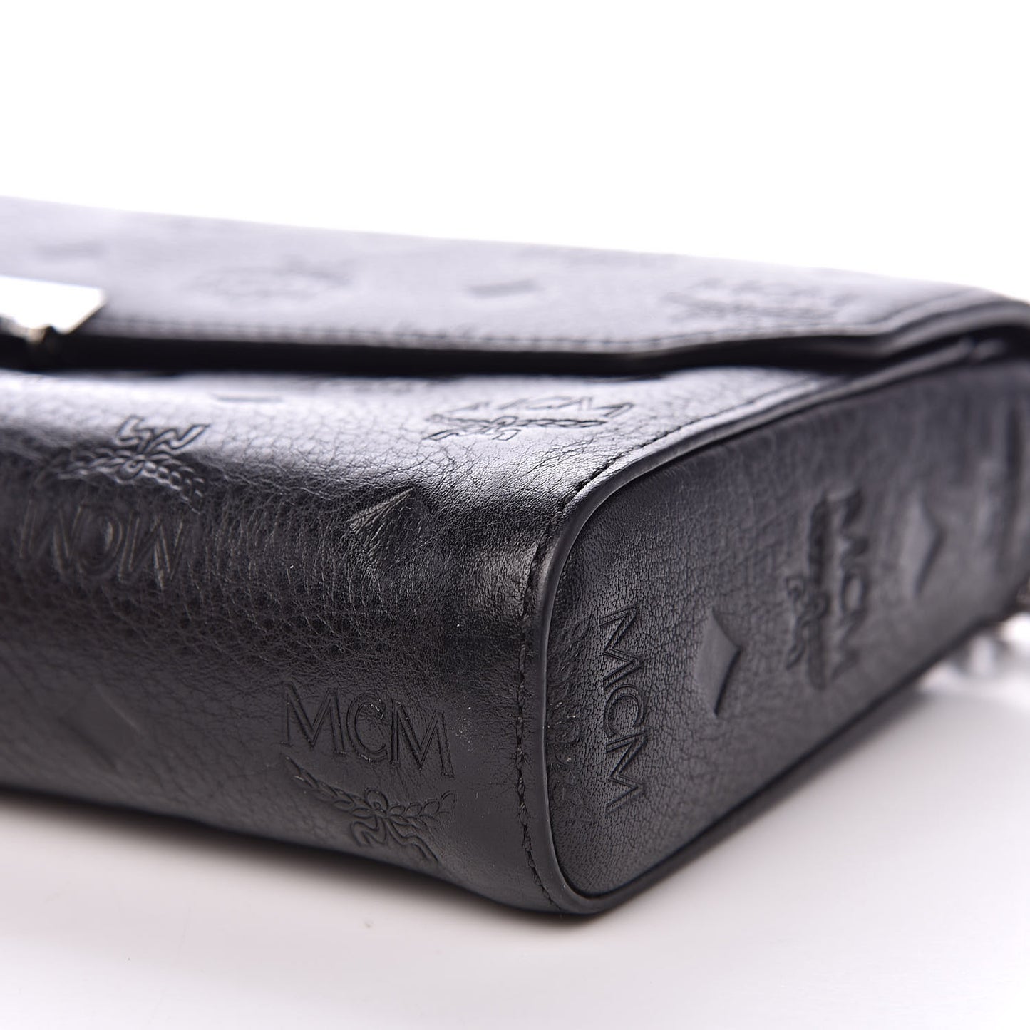Calfskin Ottomar Monogram Medium Millie Crossbody Bag Black
