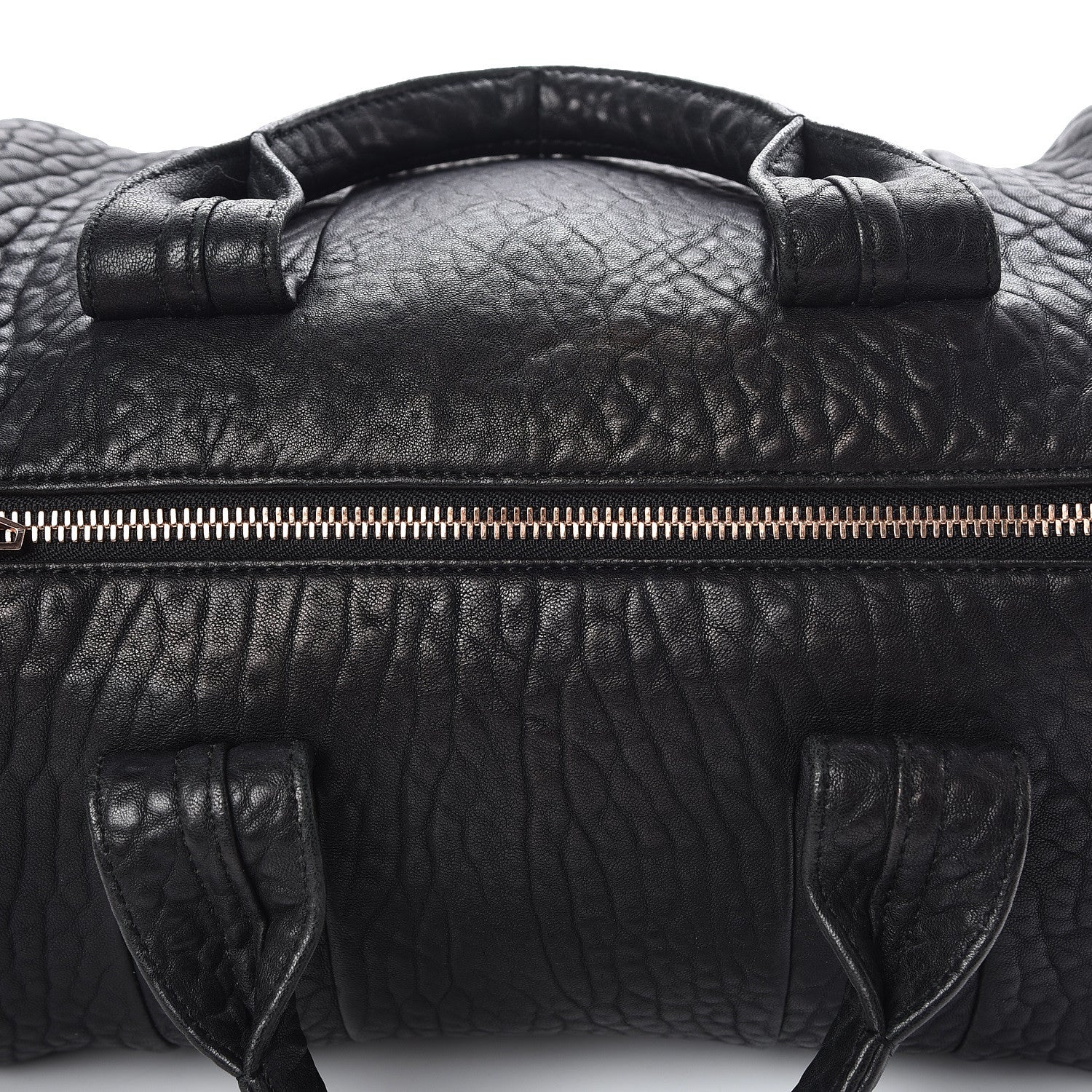 Alexander Wang Pebbled Lambskin Rocco Black Rose Gold Hardware 10 of 15