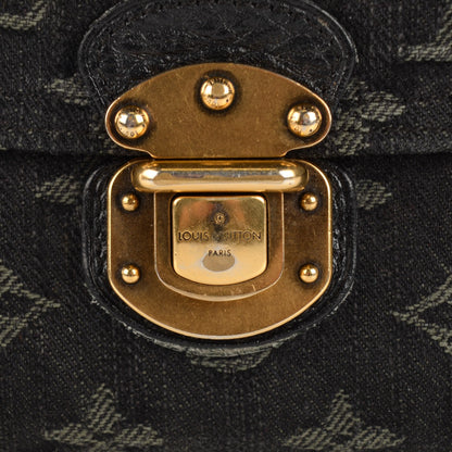 Louis Vuitton Denim Amelia Wallet Black 8 of 8