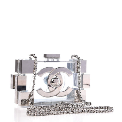 Chanel Plexiglass Boy Brick Lego Clutch Light Blue 3 of 8