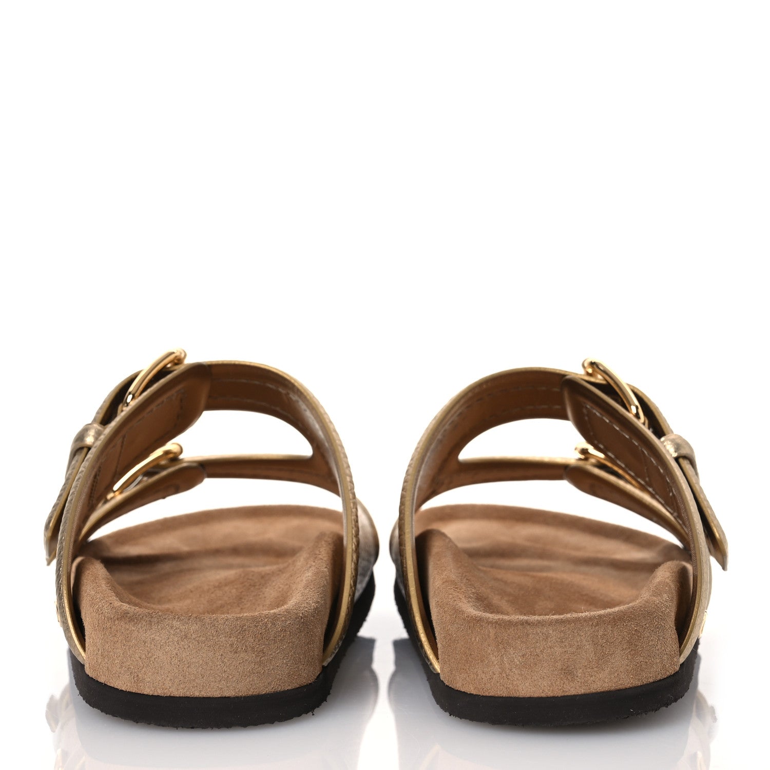 Valentino Garavani Metallic Nappa Anywear Slide Sandals 37 Antique Brass 5 of 10