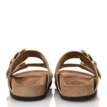 Valentino Garavani Metallic Nappa Anywear Slide Sandals 37 Antique Brass 5 of 10