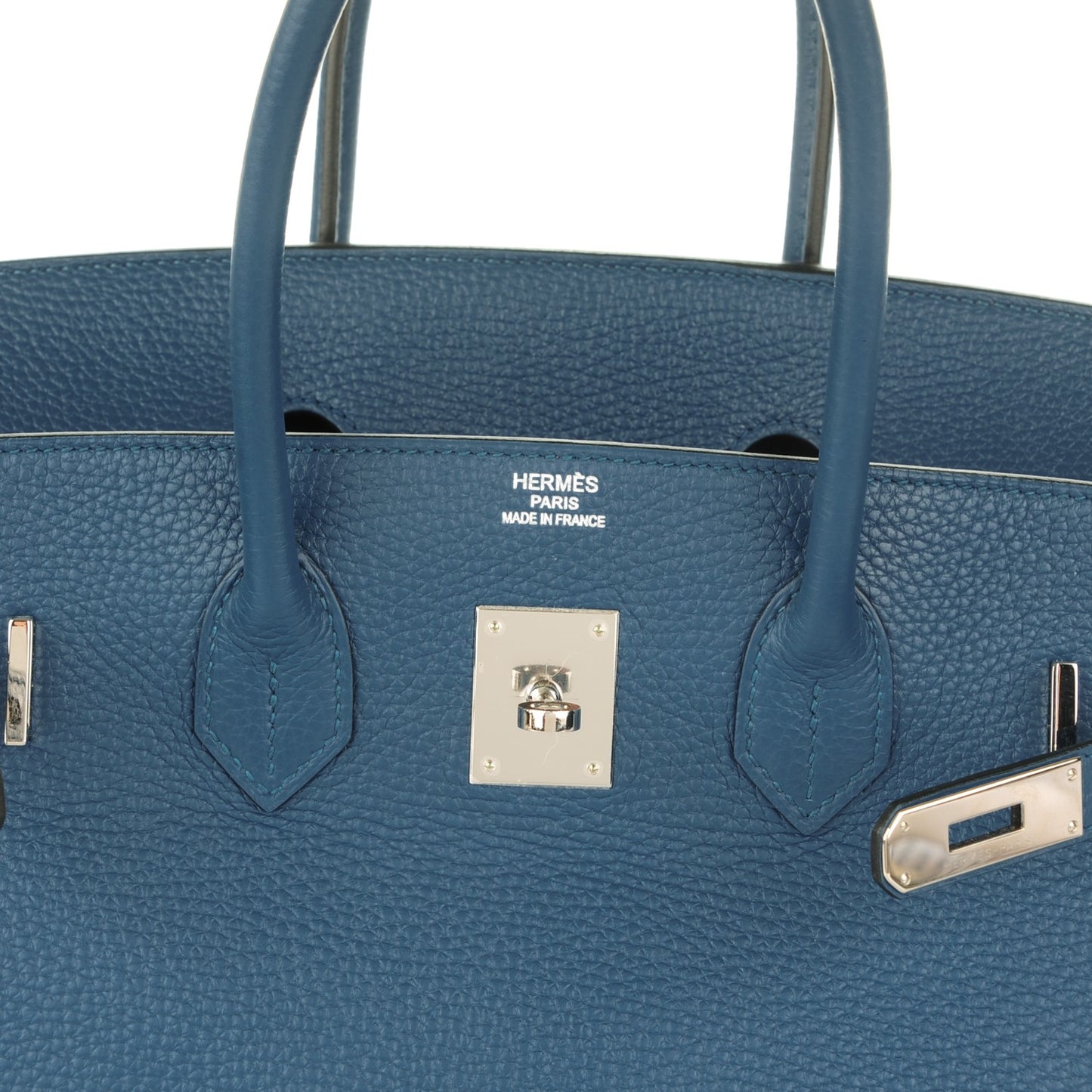 Taurillon Clemence Birkin 35 Bleu Thalassa