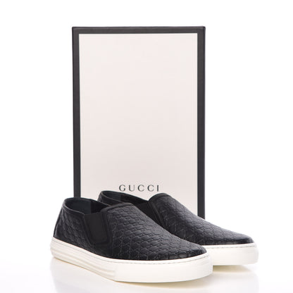 Gucci Microguccissima Womens Slip On Sneakers 39 Black 10 of 10