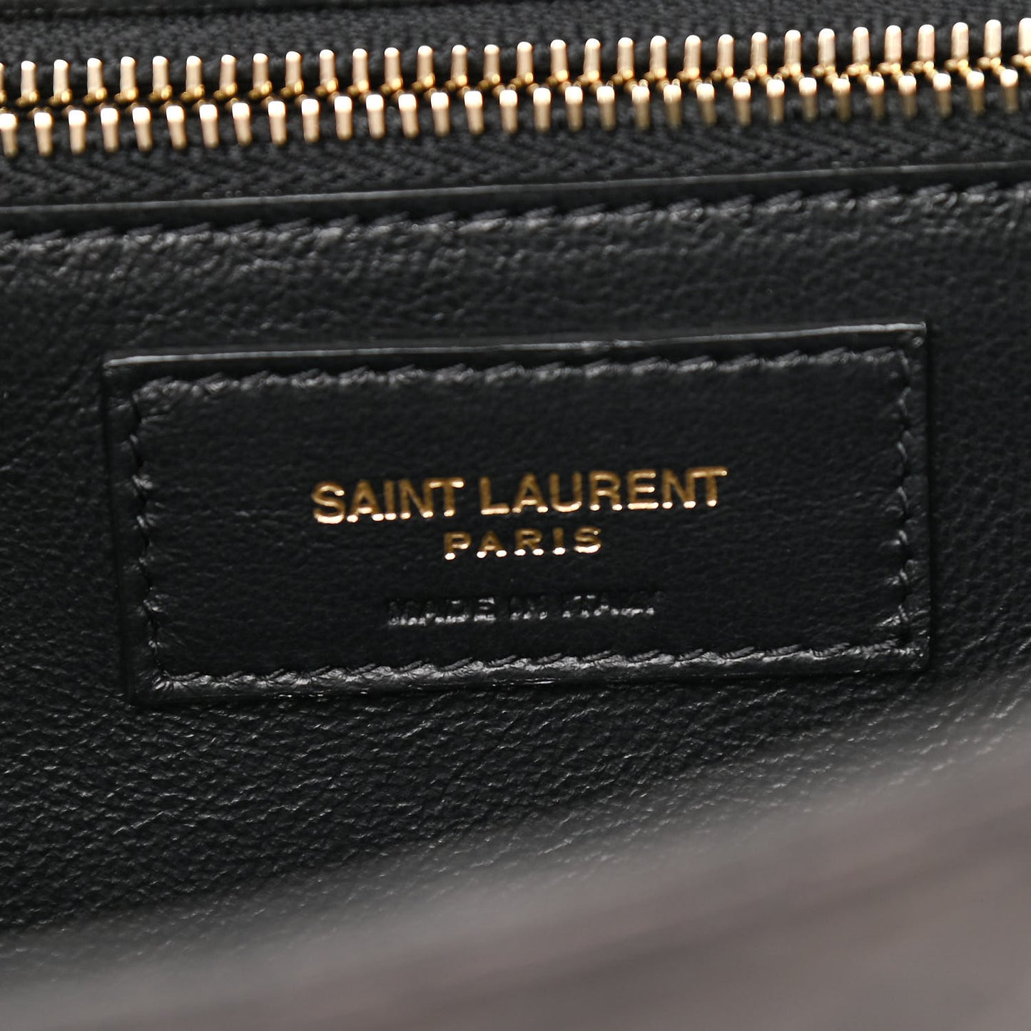 Lambskin Quilted Monogram Gaby Chain Bag Black