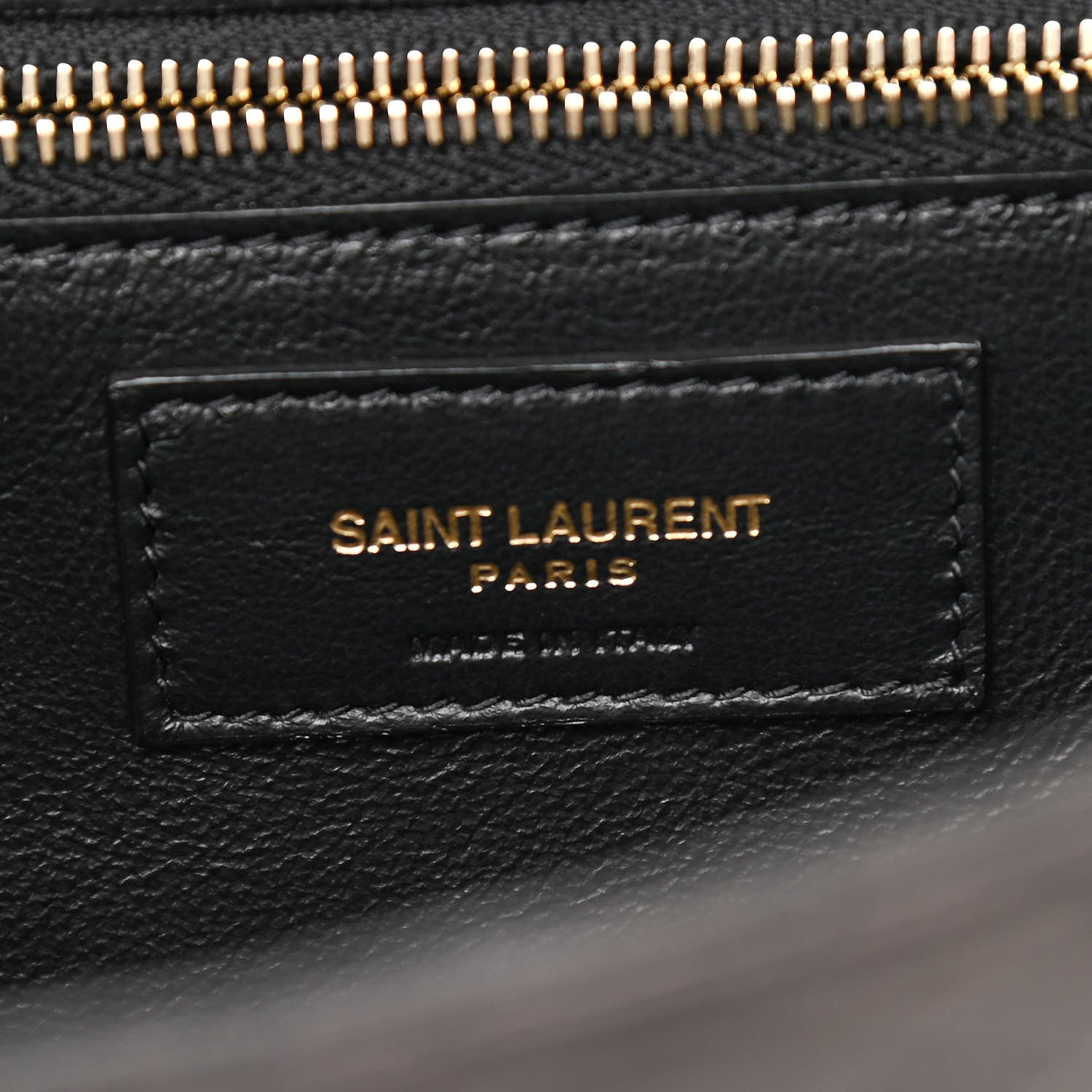 Saint Laurent Lambskin Quilted Monogram Gaby Chain Bag Black 6 of 12