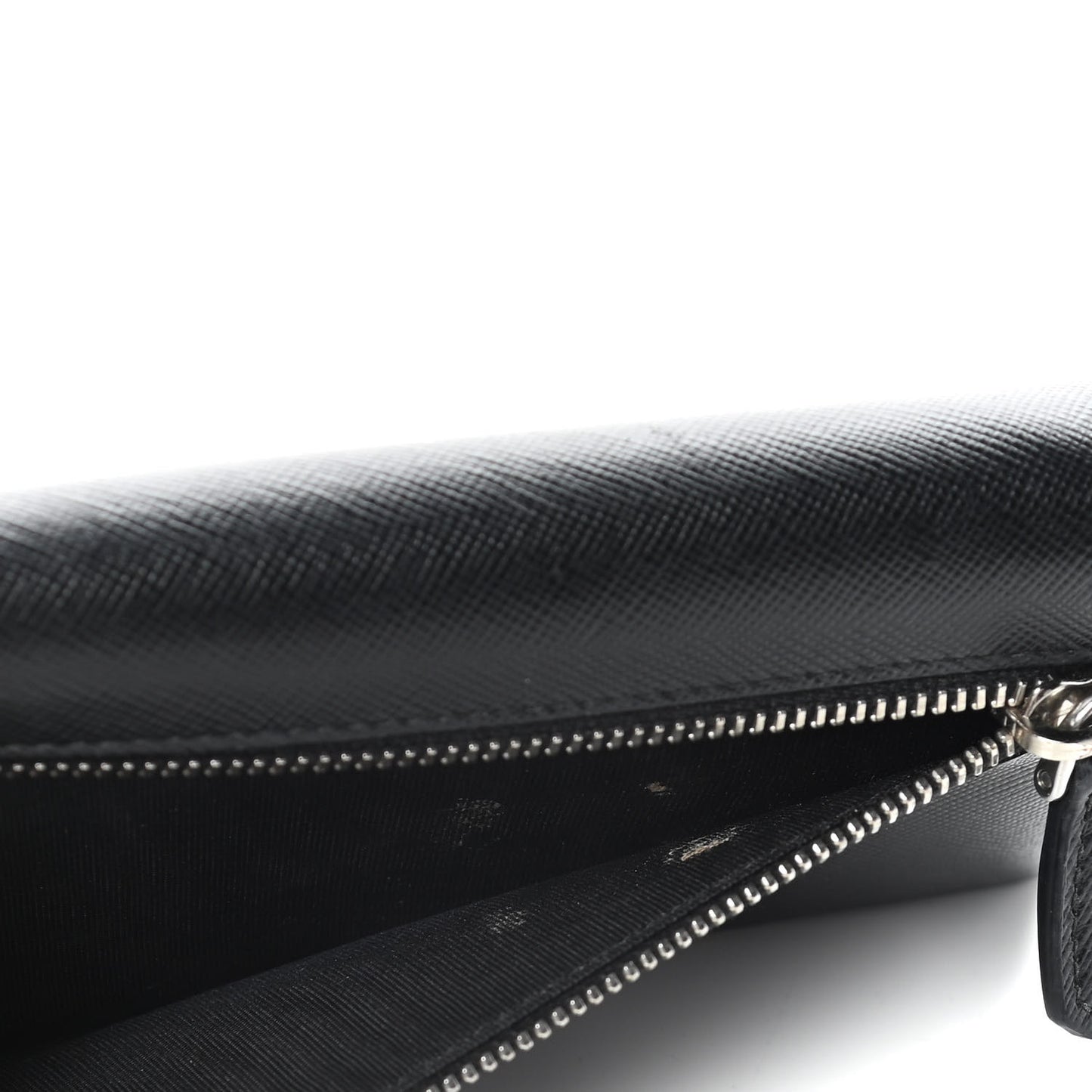 Saffiano Triangle Continental Flap Wallet Black