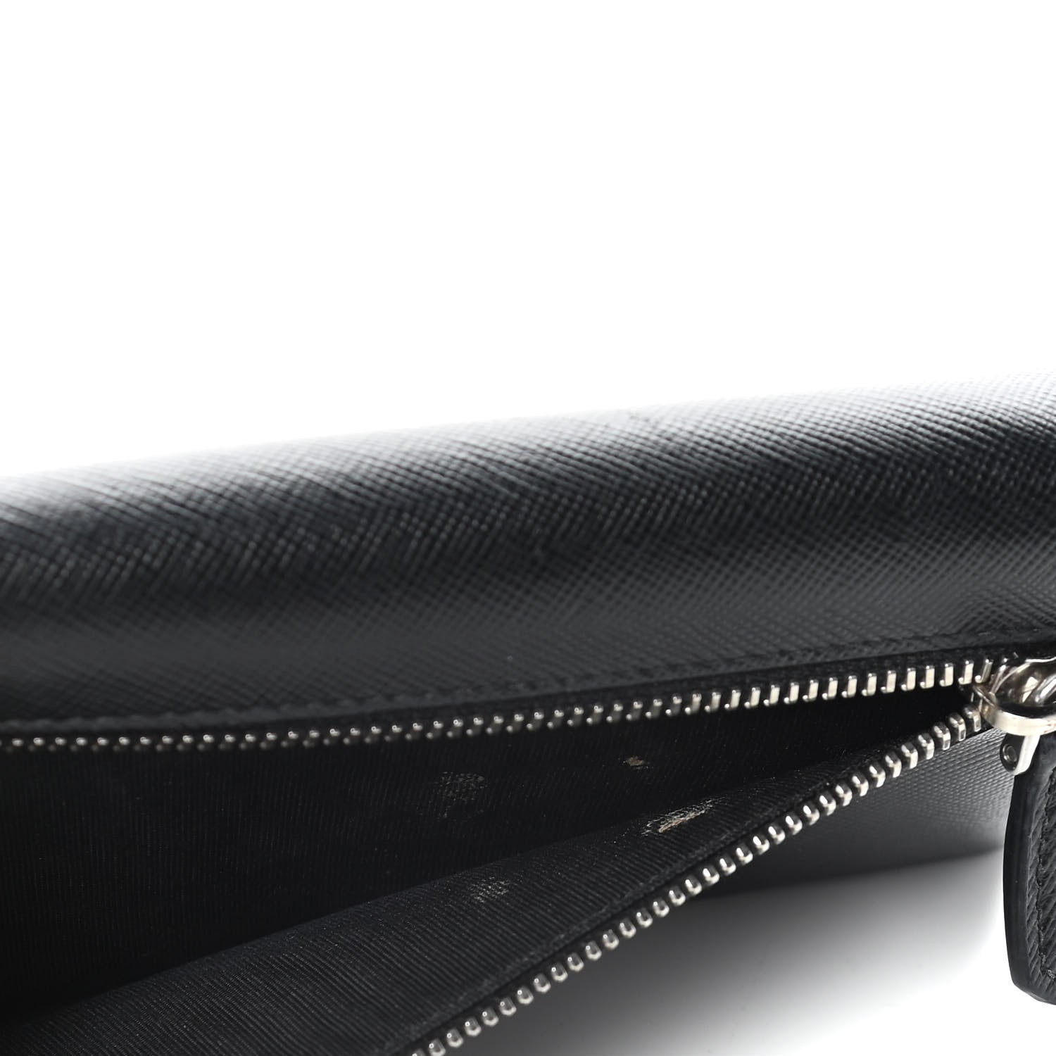 Prada Saffiano Triangle Continental Flap Wallet Black 12 of 13