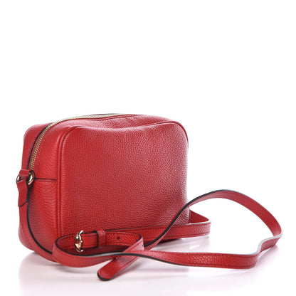 Gucci Pebbled Calfskin Small Soho Disco Bag Tabasco Red 3 of 13