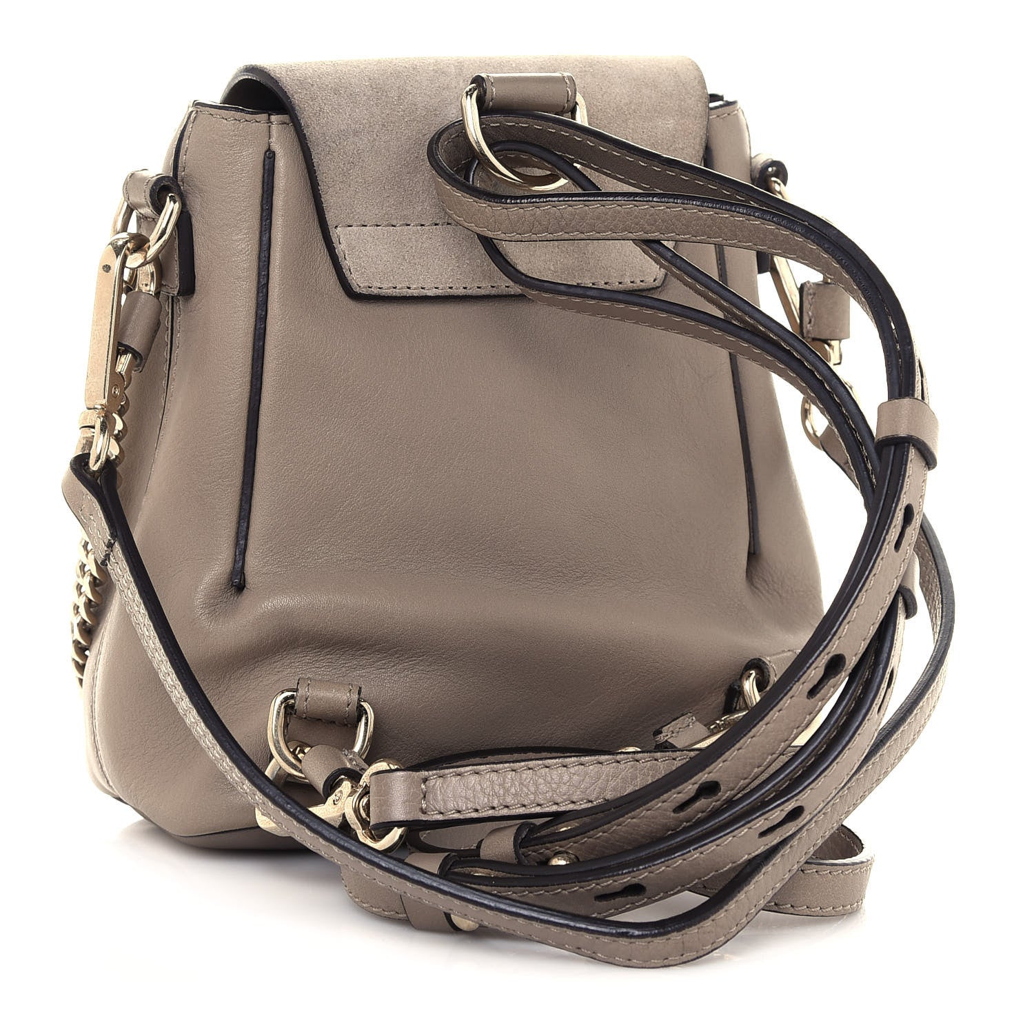 Chloe Suede Calfskin Mini Faye Backpack Motty Grey 3 of 12