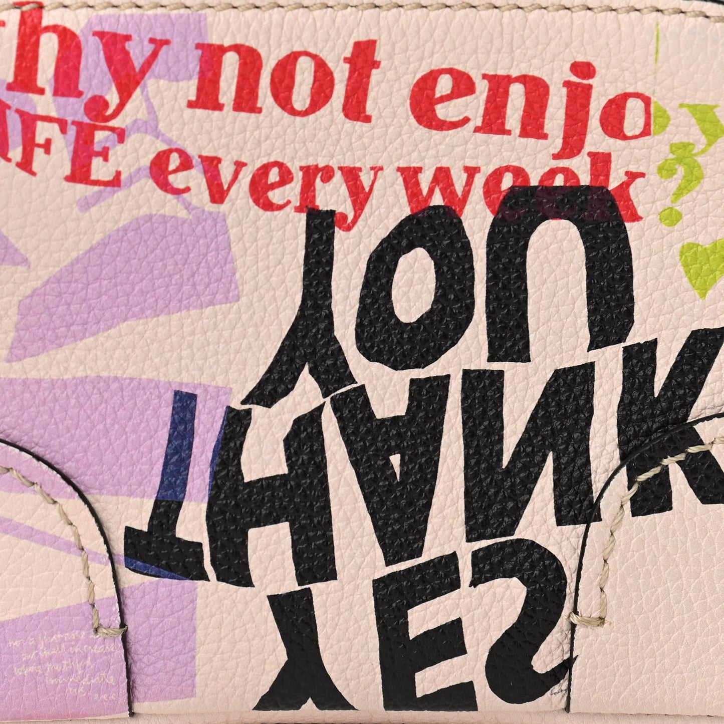 Corita Kent Print Grained Calfskin Mini Daria Bag