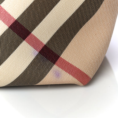 Burberry Patent Trim Nova Check Small Nickie Shopper Tote 17 of 17