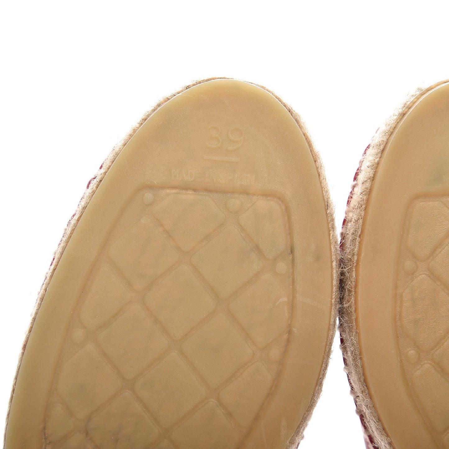 Lambskin CC Espadrilles 39 Red