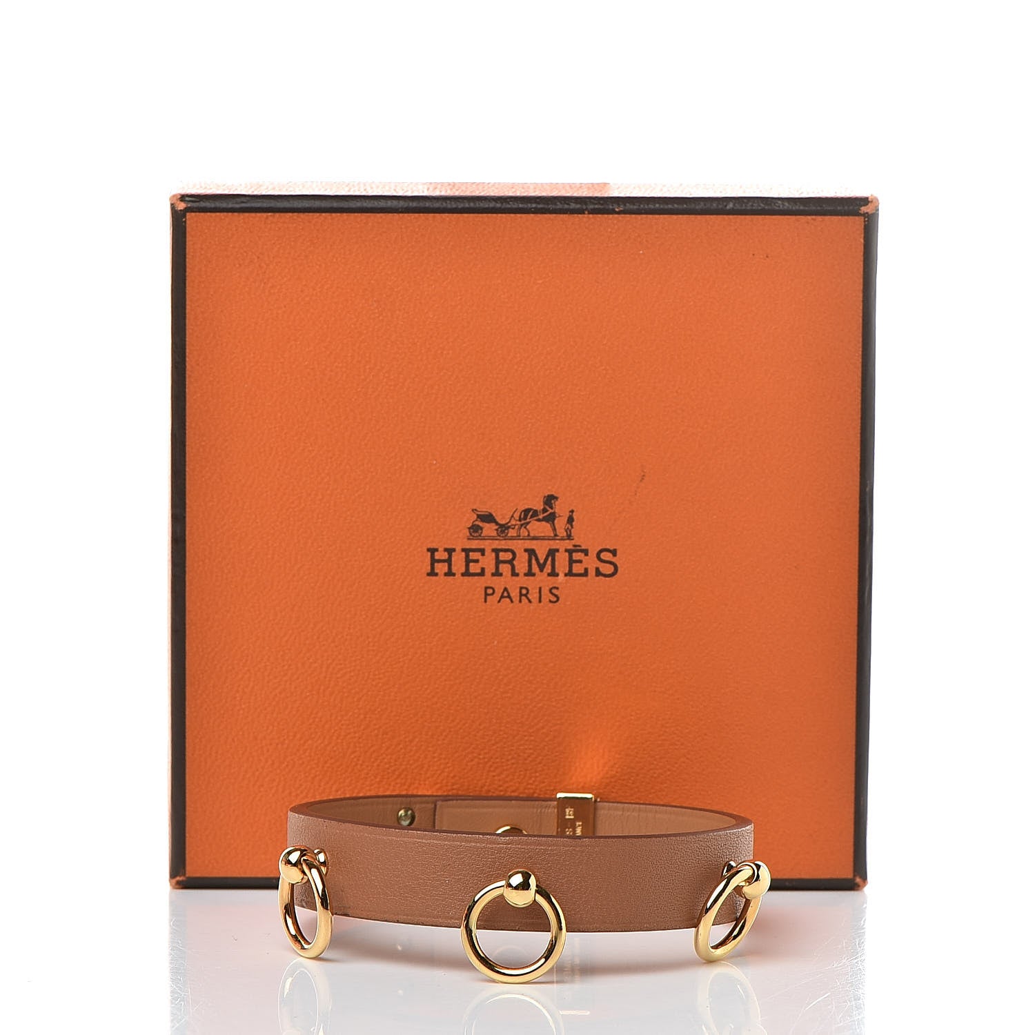 Hermes Swift Mini Dog Rings Bracelet T3 Gold 9 of 9