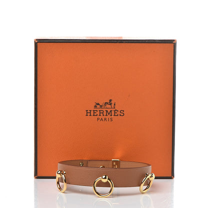 Hermes Swift Mini Dog Rings Bracelet T3 Gold 9 of 9