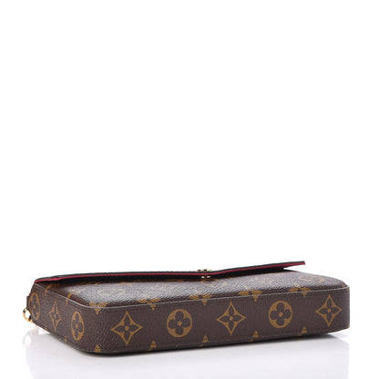 Louis Vuitton Monogram Pochette Felicie Chain Wallet Fuchsia 4 of 8