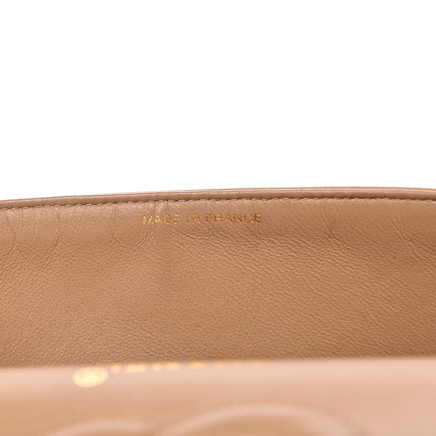 Chanel Lambskin Quilted Medium Double Flap Beige 13 of 14