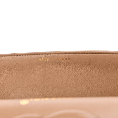 Chanel Lambskin Quilted Medium Double Flap Beige 13 of 14