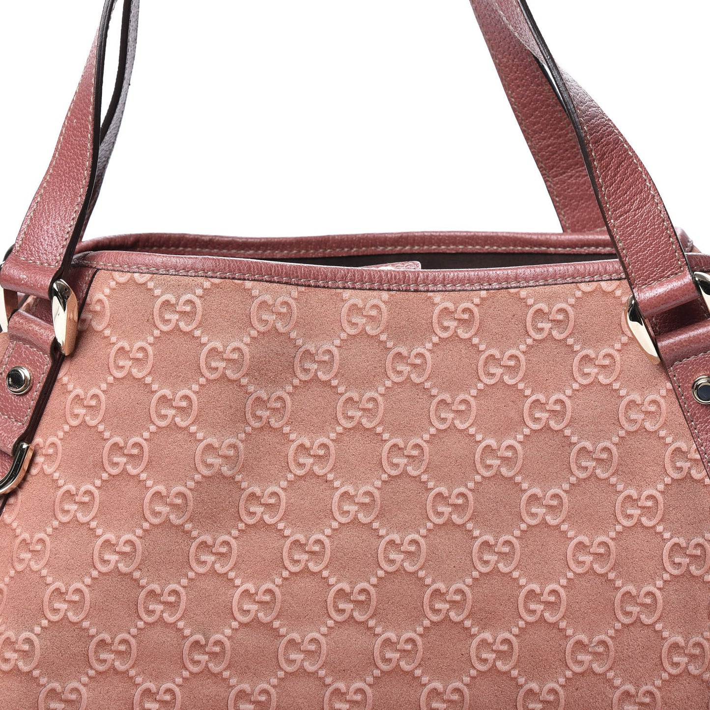 Suede Guccissima Medium Abbey Shoulder Bag Pink