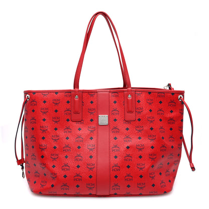 MCM Visetos Large Liz Reversible Shopper Tote Ruby Red 1 of 15