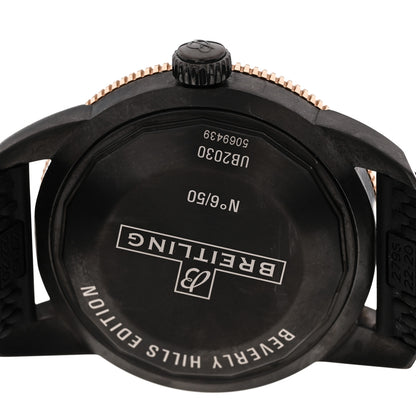 Breitling Stainless Steel 18K Rose Gold Rubber 44mm Superocean Heritage II B20 Beverly Hills Automatic Watch Black UB20303A1B1S1 4 of 5