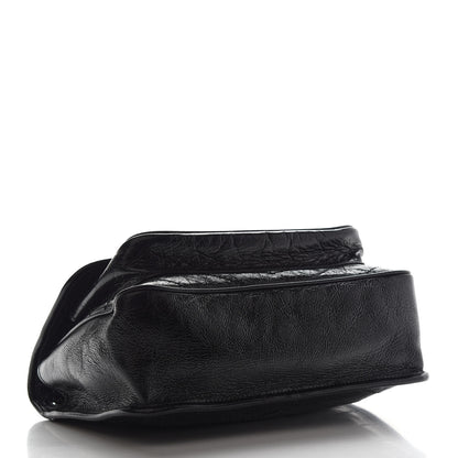 Saint Laurent Crinkled Calfskin Matelasse Monogram Medium Niki Chain Satchel Black 4 of 9