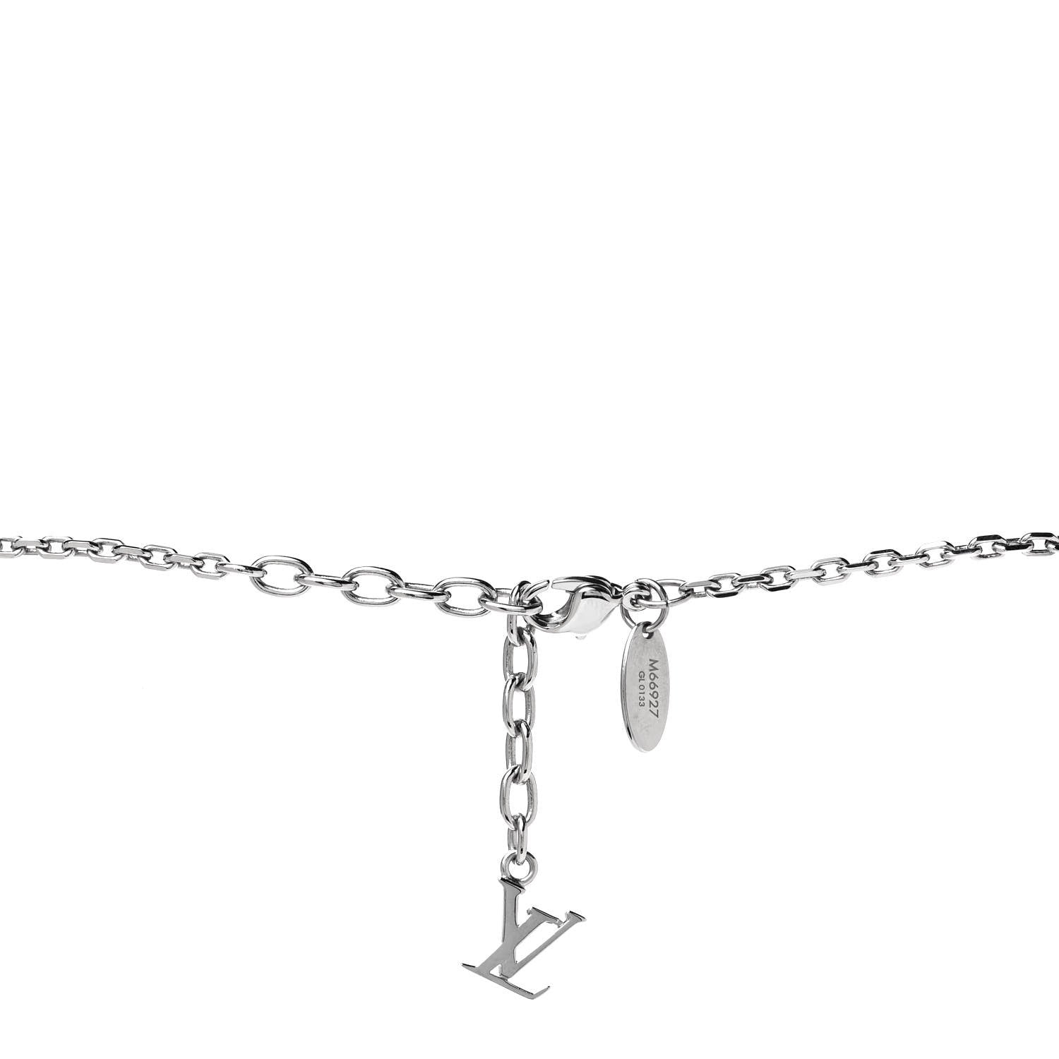 Louis Vuitton Swarovski Gamble Short Necklace Silver 3 of 5