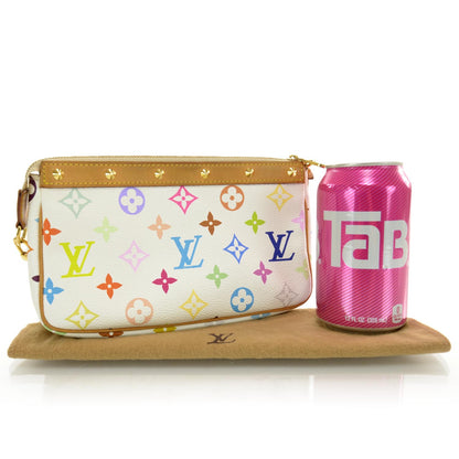 Louis Vuitton Monogram Multicolor Pochette Accessories White 2 of 7