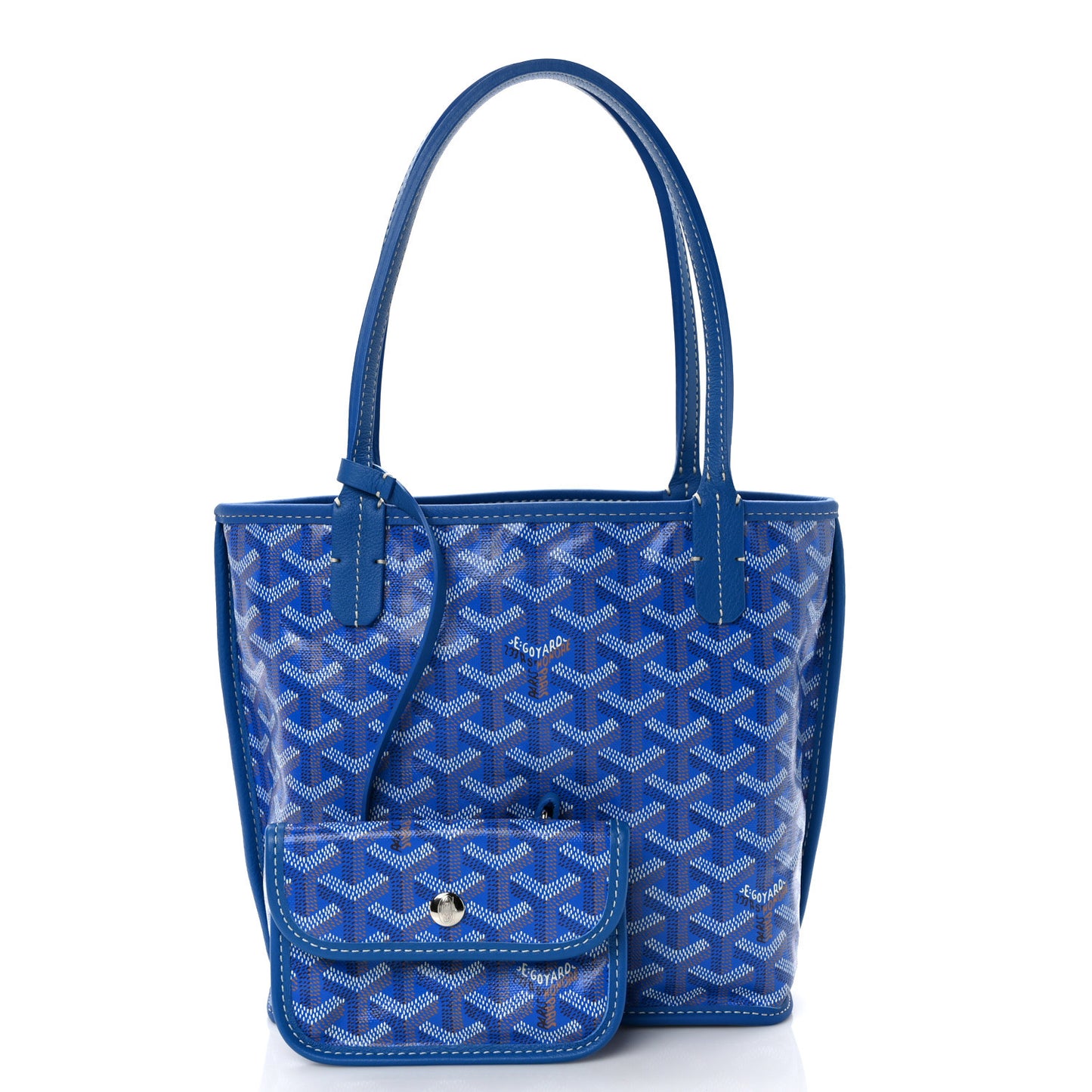 Goyardine Reversible Mini Anjou Sky Blue