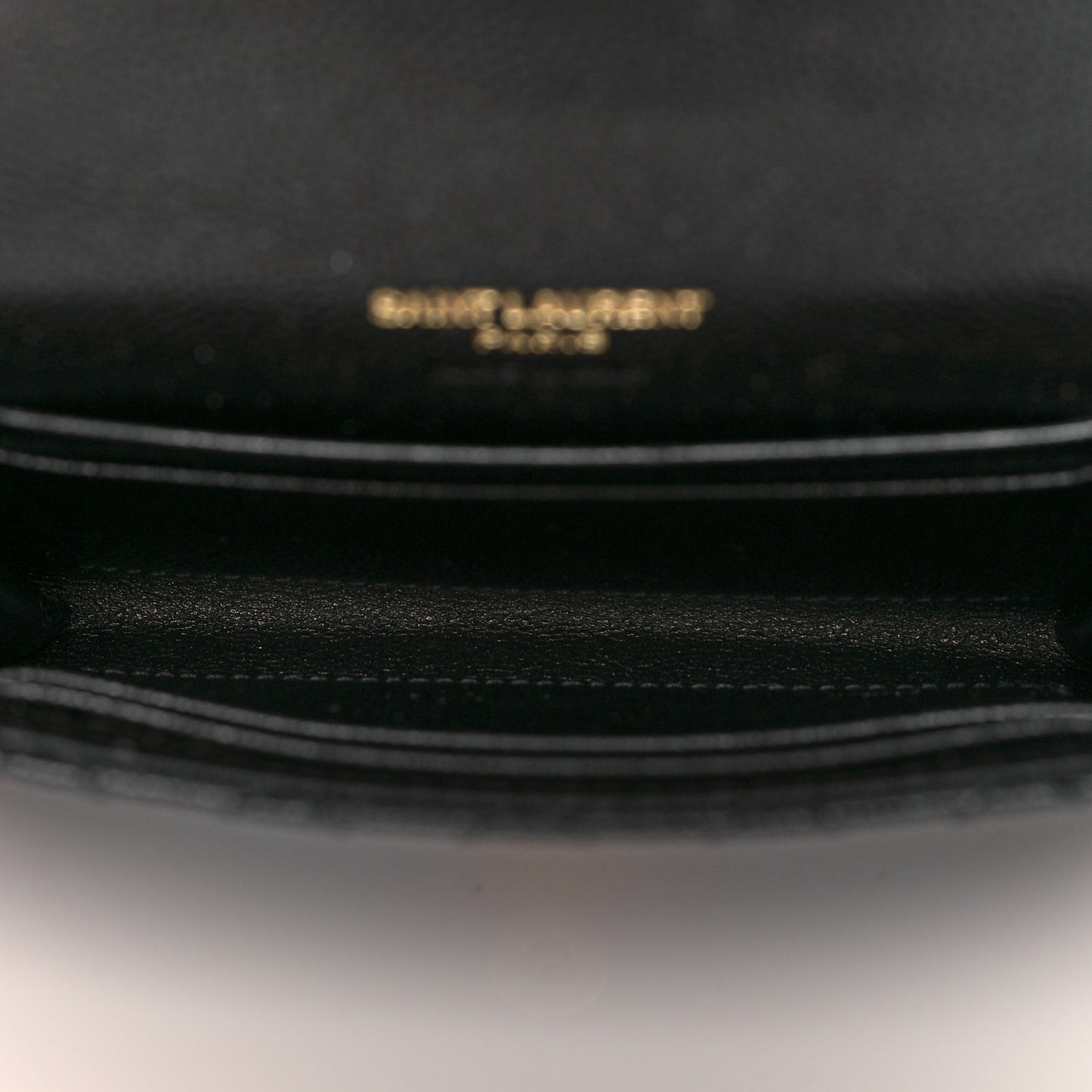 Grain De Poudre Textured Mixed Matelasse Triquilt Small Monogram Envelope Wallet Black