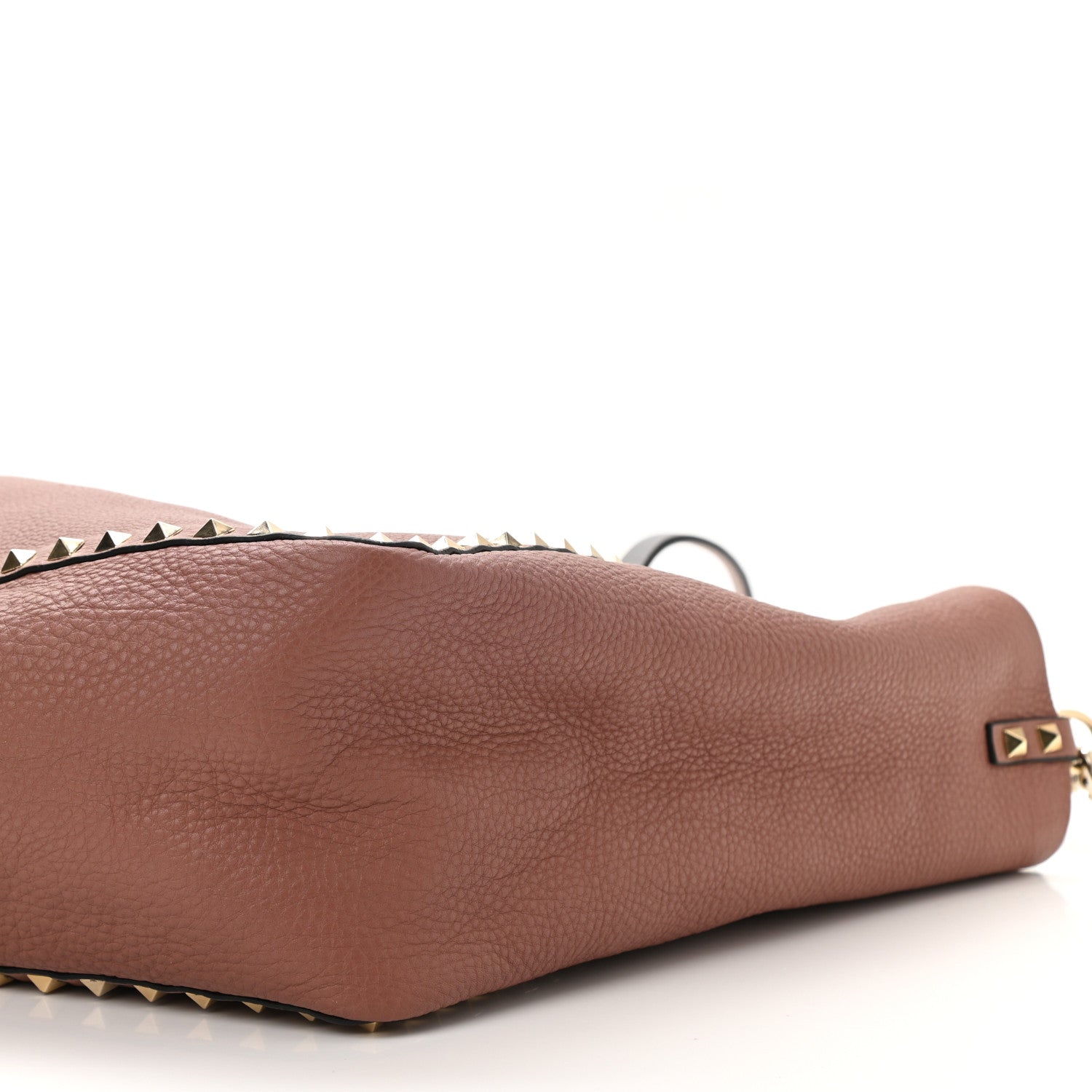 Valentino Garavani Grained Calfskin Medium Rockstud Reversible Tote Dark Rose Grey 11 of 22
