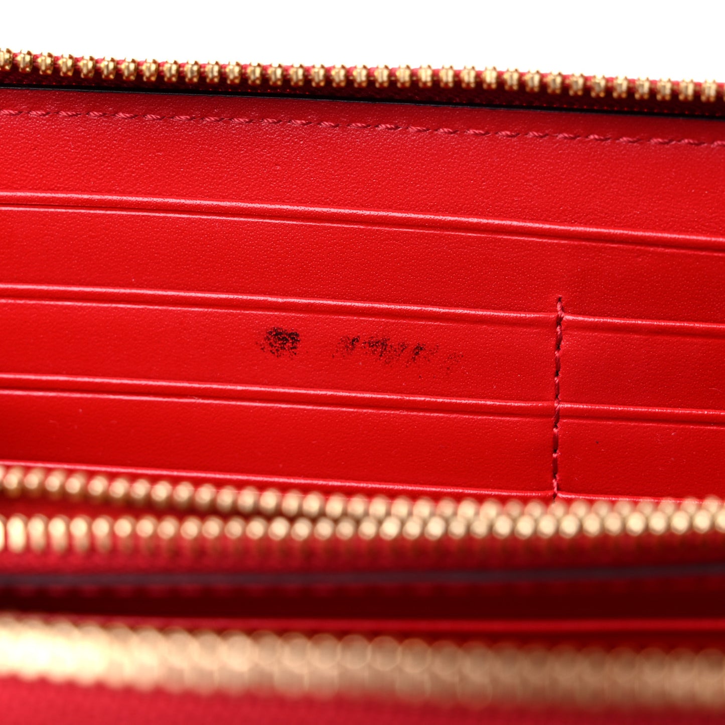 Visetos Large Zip Around Wallet Cognac Red