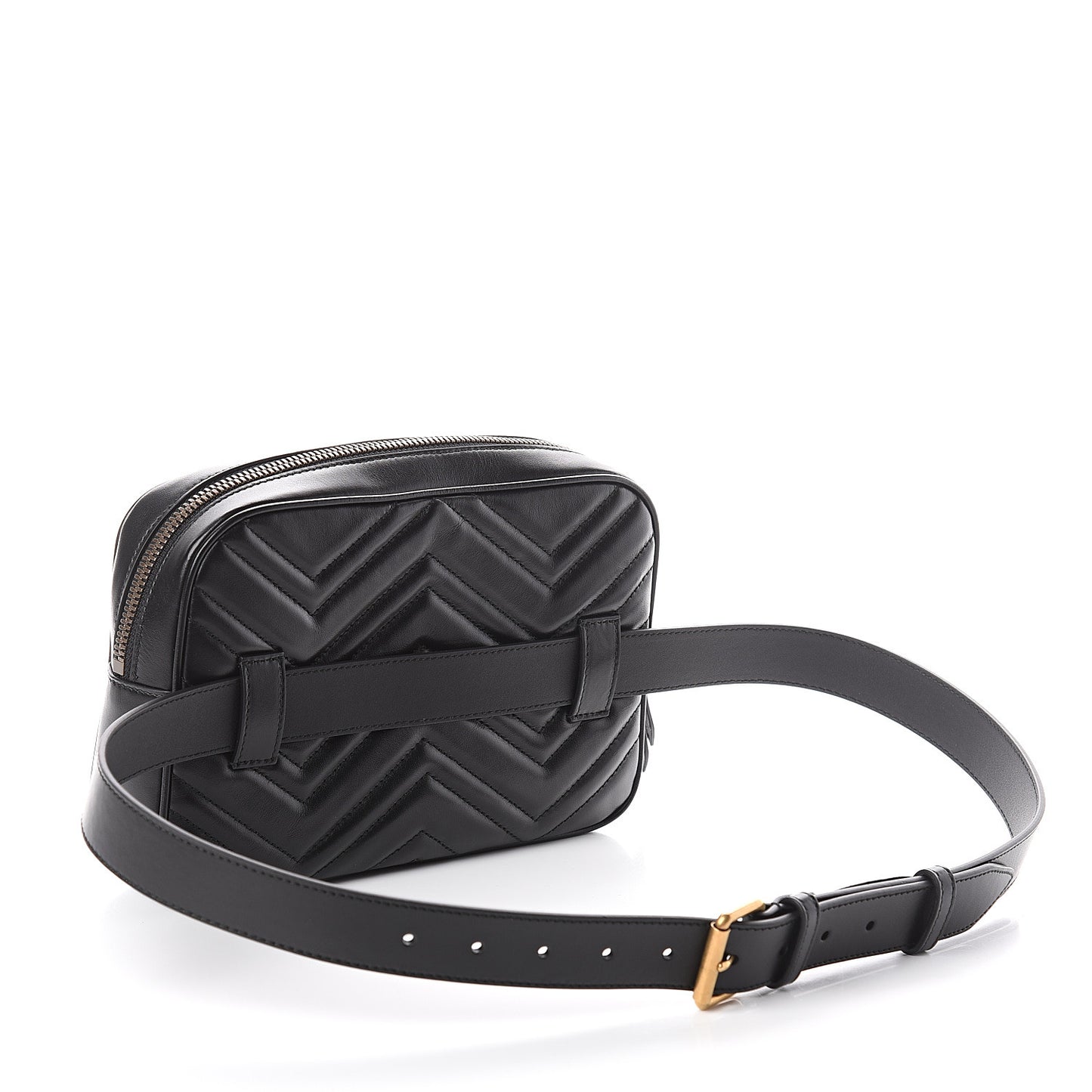 Calfskin Matelasse Mens GG Marmont Belt Bag 100 40 Black
